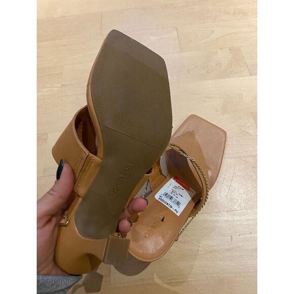 OPEN Edit Thong "Quentin" Sandals BNWOT Heels Women New Chain - Picture 7 of 8